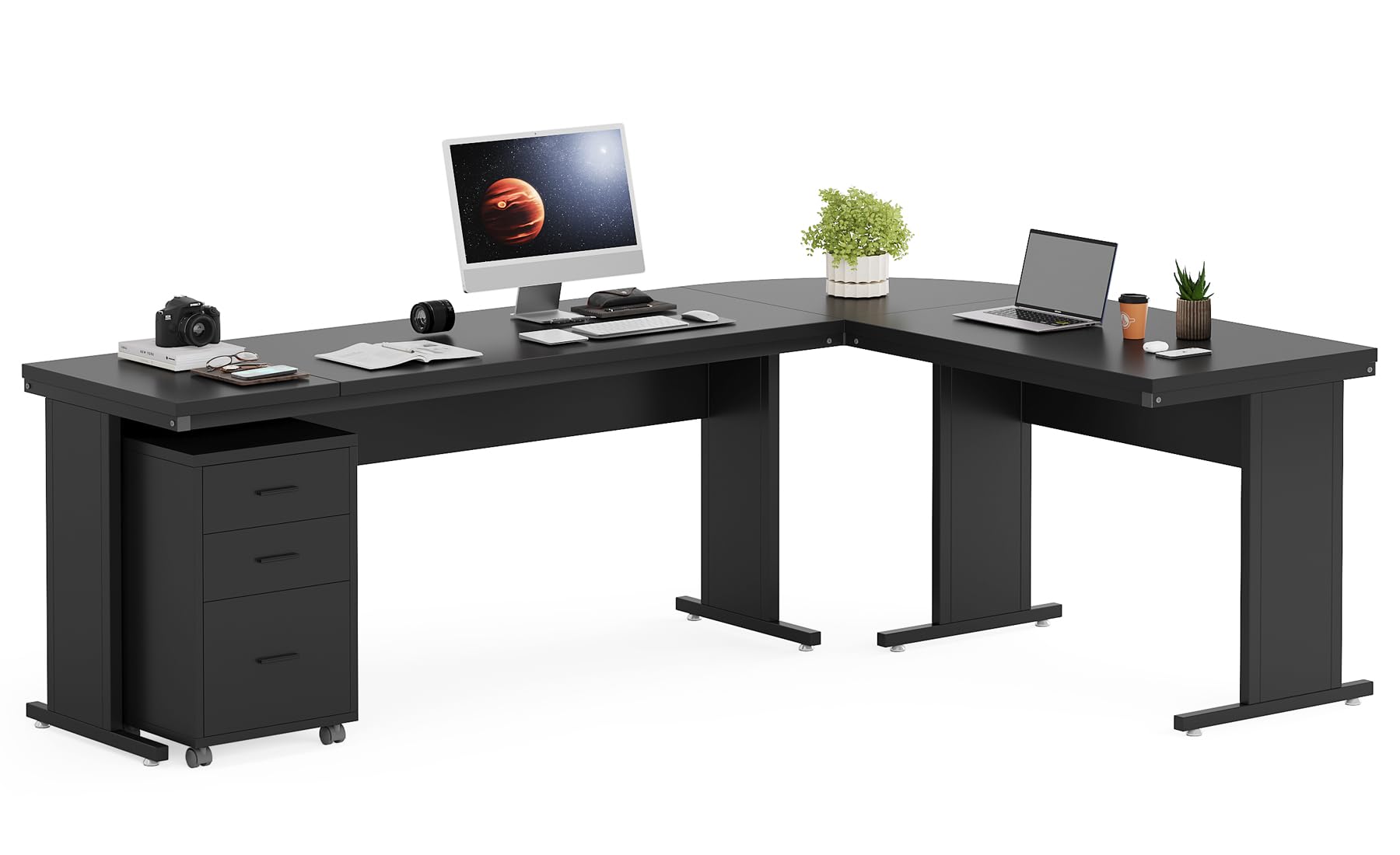 テーブル・机 Igors new desk Amazon.com: Tribesigns 83 Inch L-Shaped Office Desk, Large